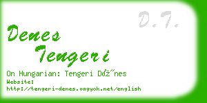 denes tengeri business card